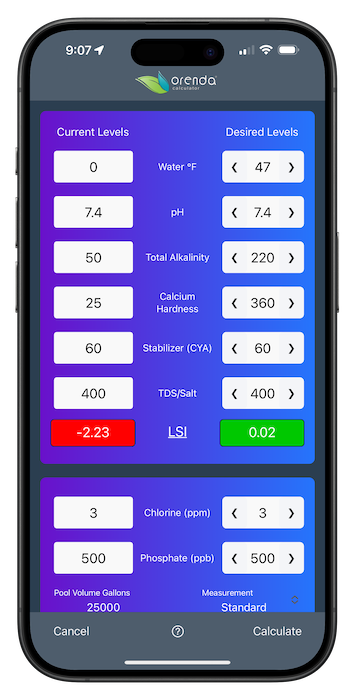 Pool Service Software calculator